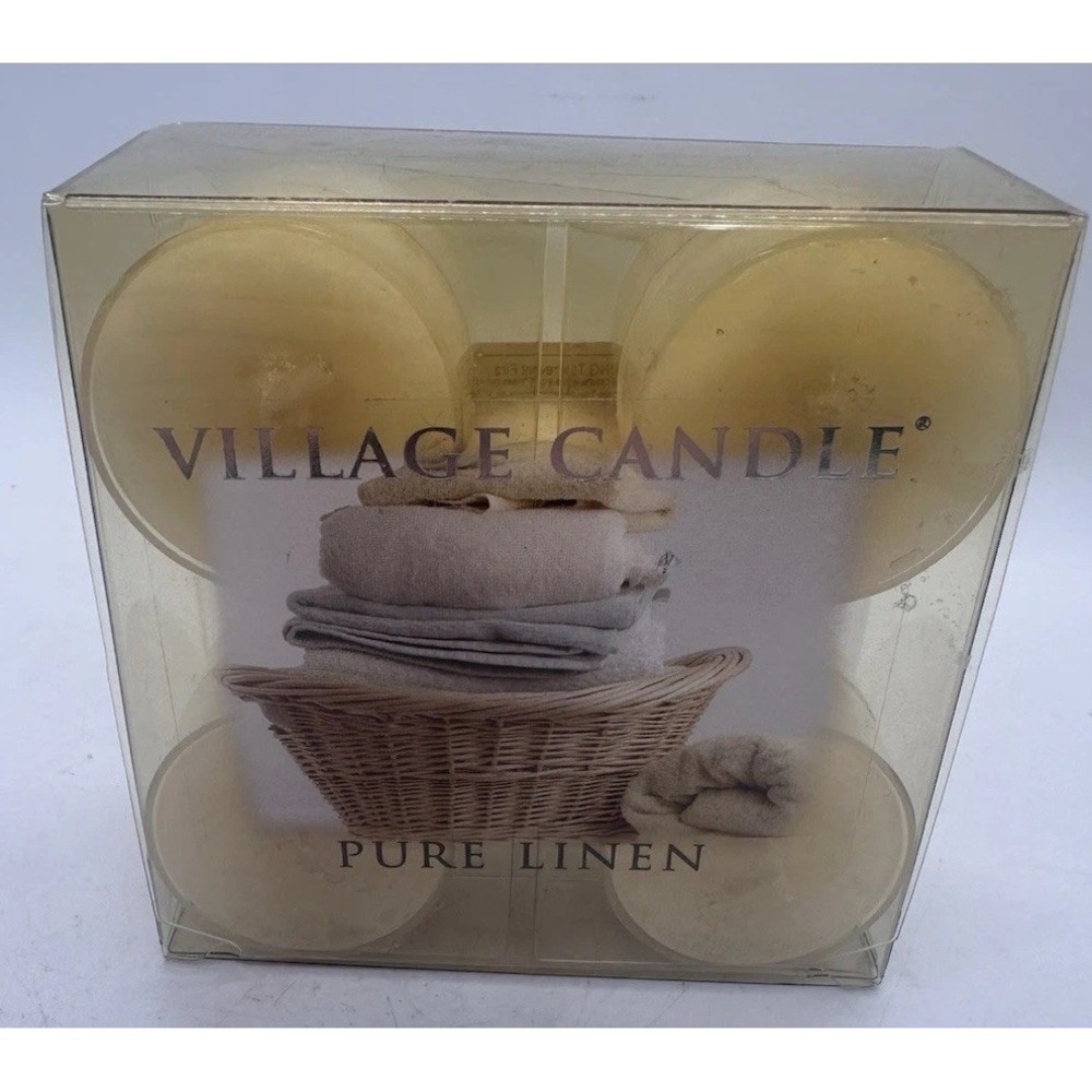 Village Candle Pure Linen Tealight Candles 10 Pack USA Made Discontinued